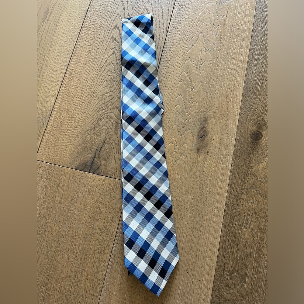Express Blue Checkered Tie
